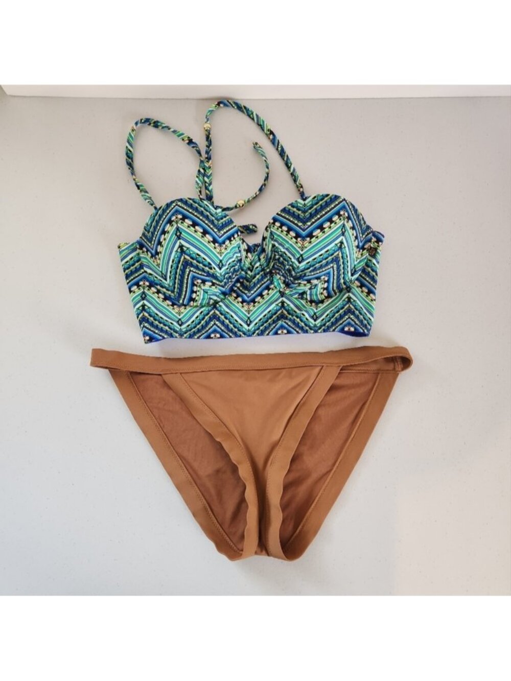 La Vie En Rose Aerie Underwire Bikini Swim Suit 2 Piece Boho Size Small Swimsuit